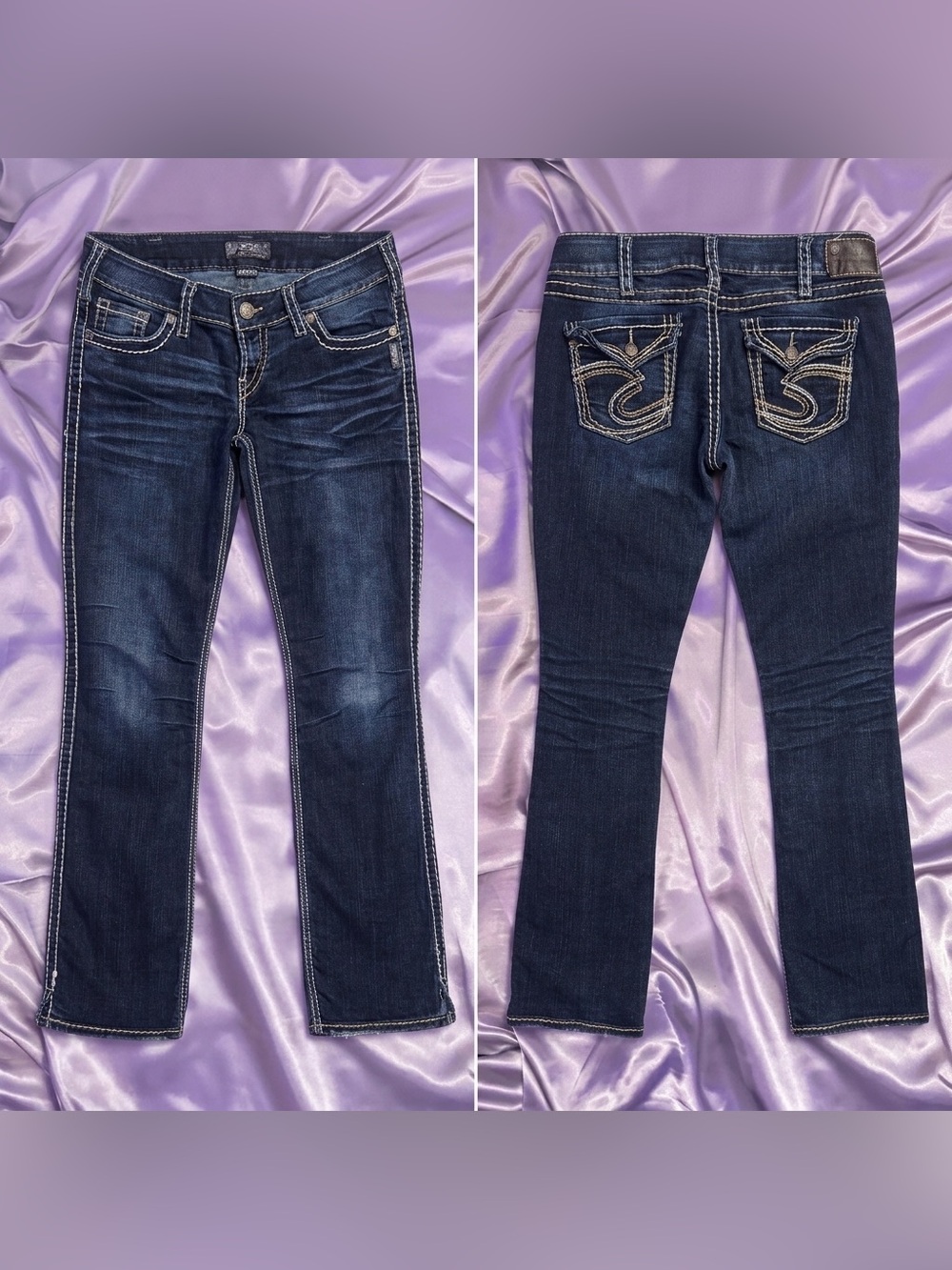 Silver jeans 32/32” Low rise bootcut McKenzie dark wash jeans y2k vintage
